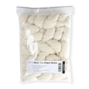 100% WOOL YARN 4-PLY (100 g - unbleached)