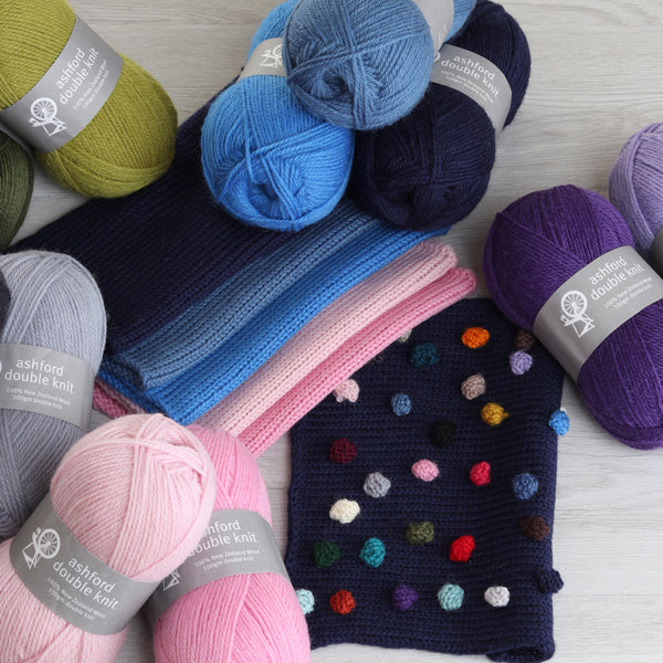 NEW ZEALAND WOOL TWO-PLY (100 g - coloured)