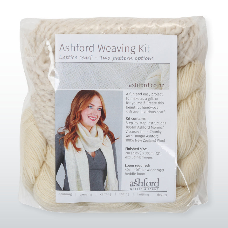 FRAME LOOM WEAVING KIT – WOOL SCARF