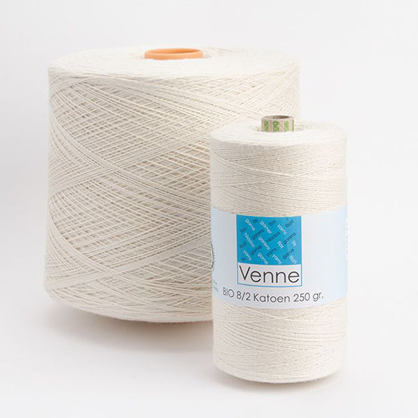 ORGANIC COTTON YARN Ne 8/2 - Nm 14/2 (100 g/250 g/1 kg - unbleached) 5-7000