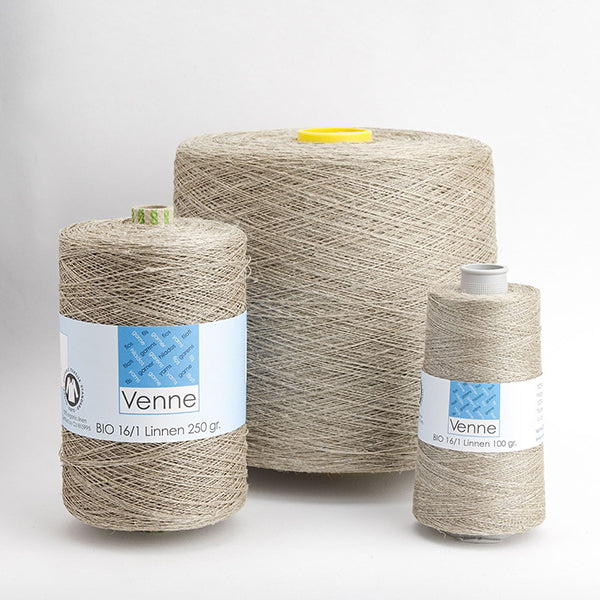 ORGANIC LINEN YARN Nel 16/1 (250 g/1 kg - unbleached) 1-7000