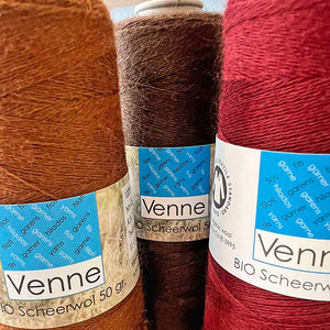 ORGANIC WOOL YARN Nm 28/2 (50 g - dyed)