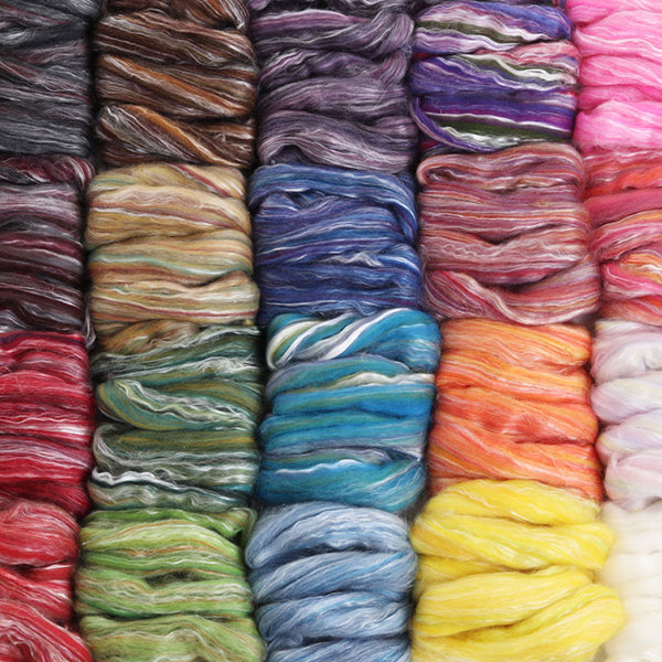 MERINO/SILKE FLERFARVET